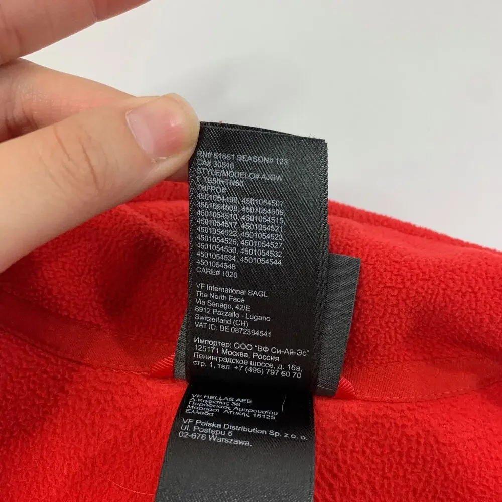 The North Face Fleece Mens M Medium Red Polartec‎ Tka 100 Microvelou Pullover